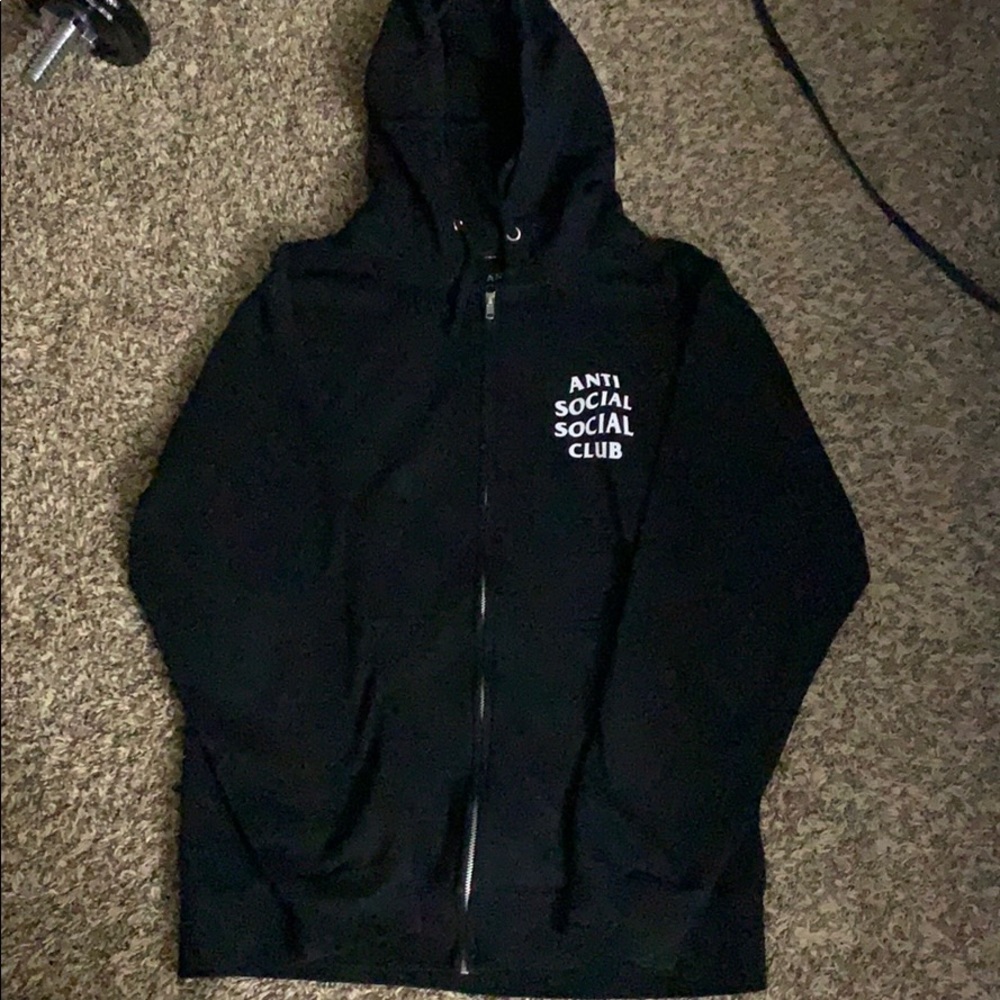 Anti Social Social Club Kkoch Zip up Hoodie Size M
